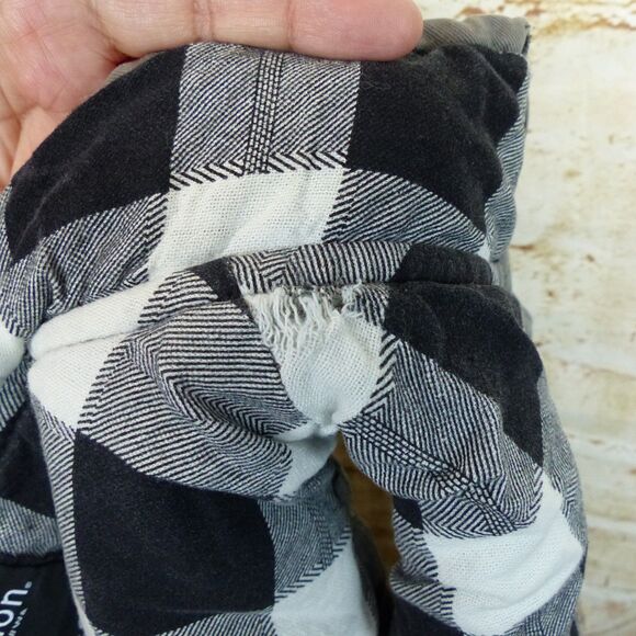 Union SEA WA Vest Mens S Gray Quilted Puffer Button Buffalo Plaid Flannel Lined - Picture 12 of 14